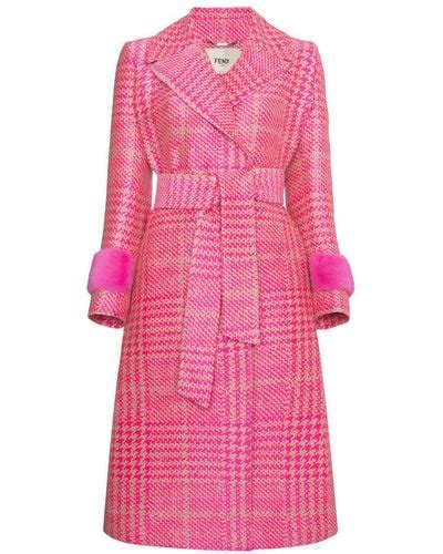 fendi pink coat|fendi coats women's.